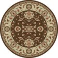 Concord Global 5 ft. 3 in. Chester Oushak - Round, Brown 97080